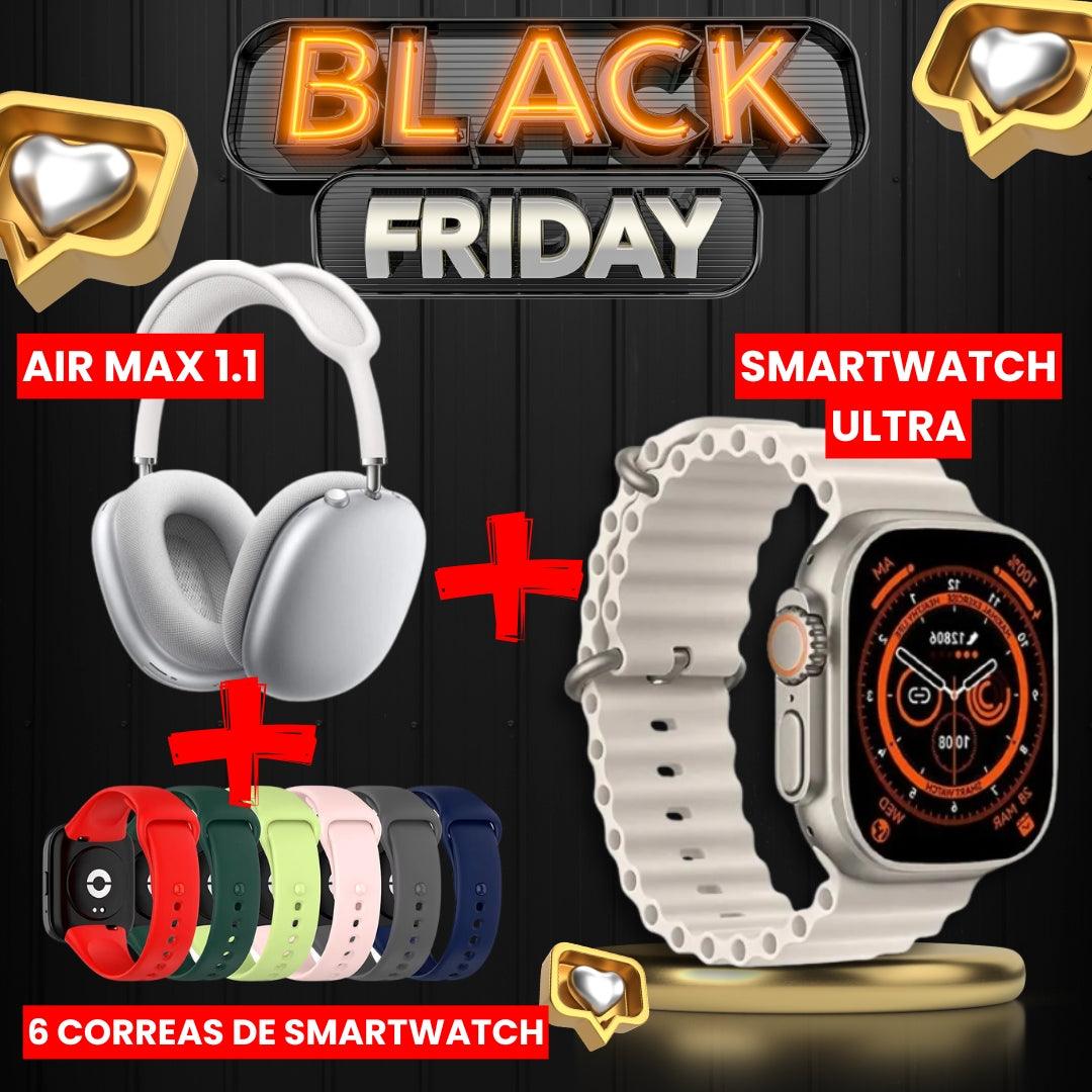 Combo Air Max 1.1 + SmartWatch Ultra (6 correas de brinde)