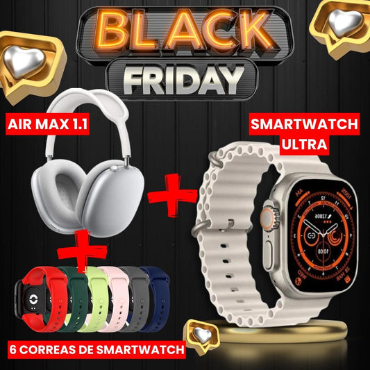 Combo Air Max 1.1 + SmartWatch Ultra (6 correas de brinde)